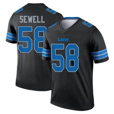 Men's Legend Penei Sewell Detroit Lions Black Jersey