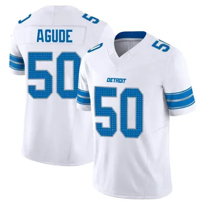 Men's Limited Mitchell Agude Detroit Lions White Vapor F.U.S.E. 2nd Jersey