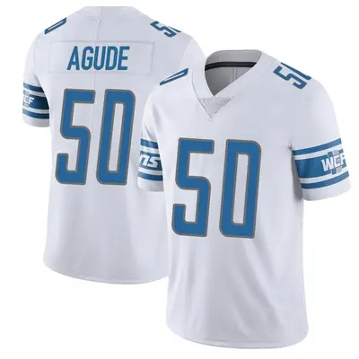 Men's Limited Mitchell Agude Detroit Lions White Vapor Untouchable Jersey