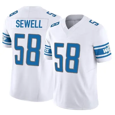 Men's Limited Penei Sewell Detroit Lions White Vapor F.U.S.E. Jersey