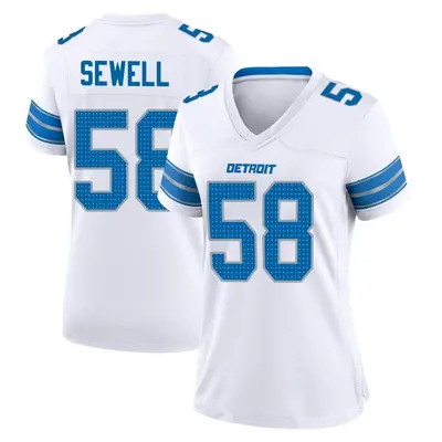 Women's Game Penei Sewell Detroit Lions White 2nd Jersey