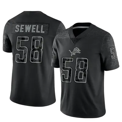 Youth Limited Penei Sewell Detroit Lions Black Reflective Jersey